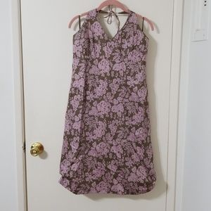 J.Crew printed cotton halter dress.